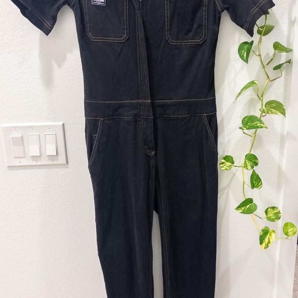 Wildfang Women's Black and Navy Jumpsuit